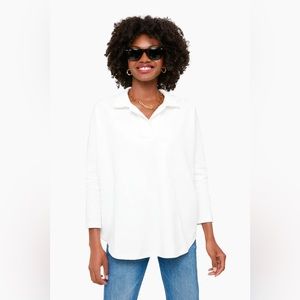 Tuckernuck White Easy Polo Swing Sweatshirt